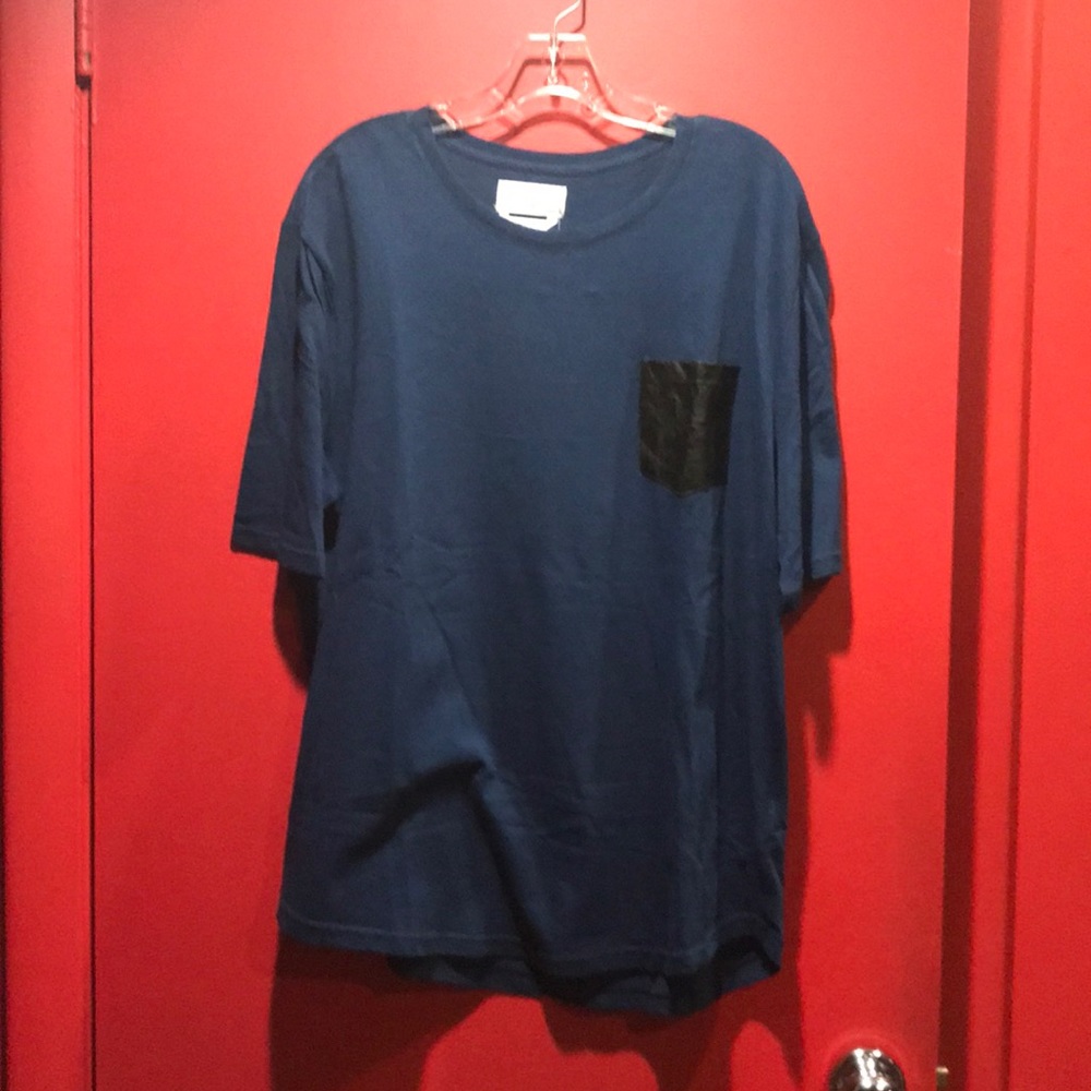 🤗Your Neighbors Mesh Leather Pocket Tee